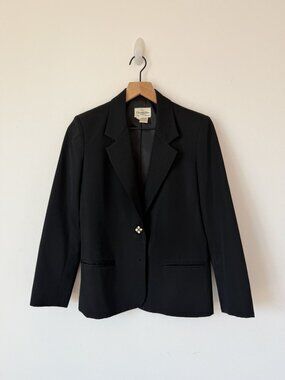 Vintage Christian Dior Separates Black Wool Blazer Women’s 6